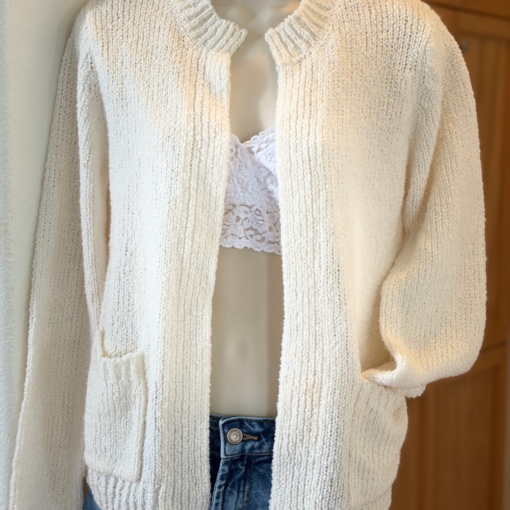 Vintage EMPORIUM CAPWELL Cream Women's Cardigan - Picture 5 of 5